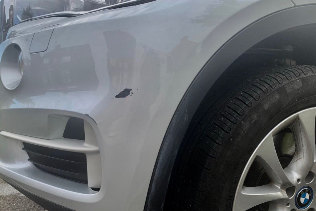 Before BMW Bumper Scuff Repairs