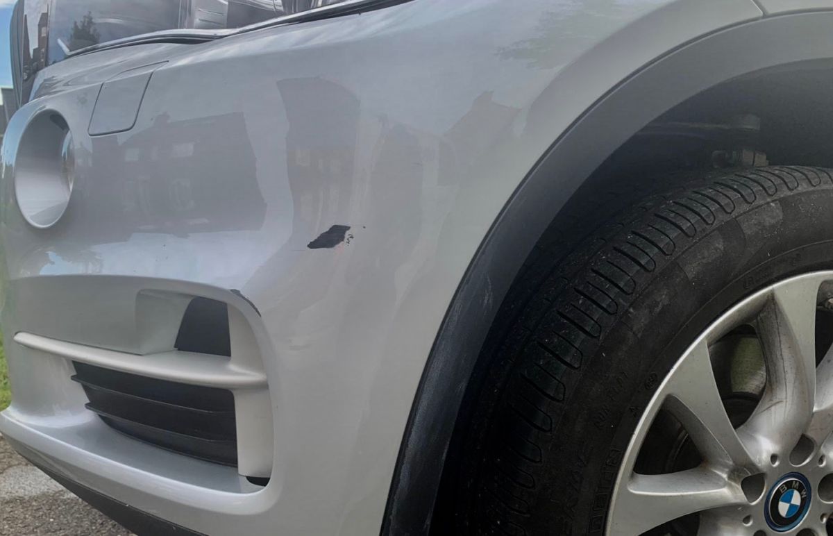 Before BMW Bumper Scuff Repairs